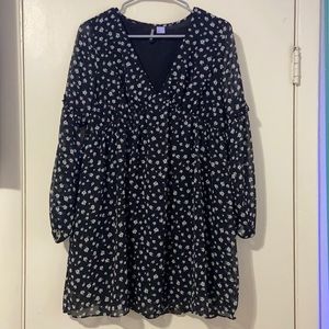 Black floral H&M dress